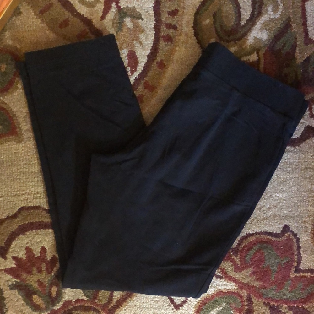 PURE JILL Size Large Black classic Leggings Stretchy PIMA COTTON $99